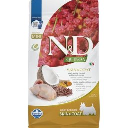 N&D Dog GF Quinoa Skin&Coat Mini křepelka kokos 2,5 kg