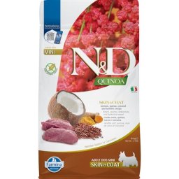N&D Dog GF Quinoa Skin&Coat Mini zvěřina kokos 800 g