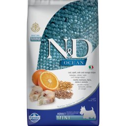 N&D Ocean Dog Adult Mini Cod Spelt Oats and Orange 2,5 kg
