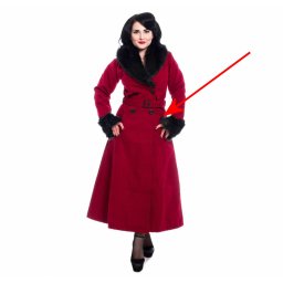 kabát dámský Rockabella - BIANCA - RED - POI615 - POŠKOZENÉ - MY063