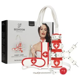Bedroom Fantasies - kostm zdravotn sestiky - 8 dl - erven/bl