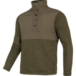 Mikina SNAP NECK fleece ZELENÁ vel. M