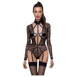 Cottelli - prhledn body s ramnky - ern - L