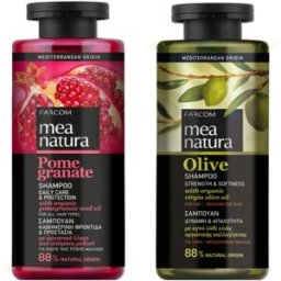 Farcom Mea Natura Šampon Gr. Jablko Každodenní Použití 300 ml + Olivový šampon Síla a Jemnost 300 ml