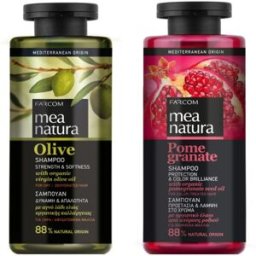 Farcom Mea Natura Šampon Gr. Jablko, ochrana barvy, 300 ml + Olivový šampon Síla a Jemnost 300 ml