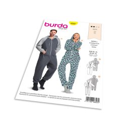 Střih Burda 6397 - Dámský a pánský domácí overal, kombinéza