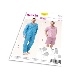 Střih Burda 6741 - Pánské pyžamo