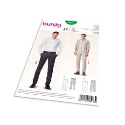 Střih Burda 6933 - Pánské kalhoty, kalhoty s puky