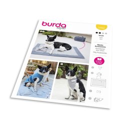 Střih Burda 5702 - Šátek a kabátek pro psa, cestovní pelišek, hračka