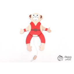 Kamarád OPICE - tahací závěsná hračka