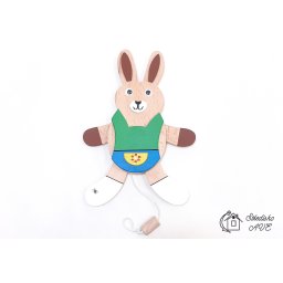 Kamarád ZAJÍC - tahací závěsná hračka