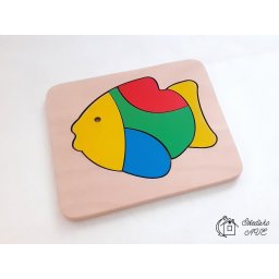 Dřevěné puzzle pro malé - RYBA