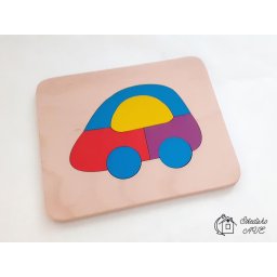 Dřevěné puzzle pro malé - AUTO
