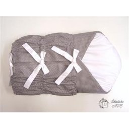 Zavinovačka se zavazováním bez volánku - PUNTÍK MINI s bílými mašlemi