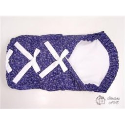 Zavinovačka se zavazováním - vzor MODROTISK typ A a bílé mašle