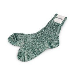 Vlněné ponožky mongolské unisex, barva 11 zelená tmavá melír