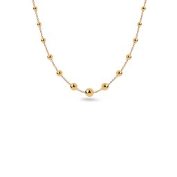 Zlatý náhrdelník s kuličkami 4 až 8 mm IZ21716