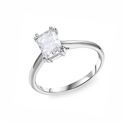 Prsten s Radiant lab-grown diamantem, bílé zlato 14K IZLG1558A