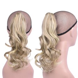 Girlshow Culík, cop na skřipci vlnitý, 32 cm - 24H613 (melír platinově plavé a beach blond)