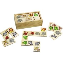 Bigjigs Toys Dřevěné domino - Safari
