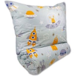 Brotex Bavlněné dětské povlečení do malé postýlky 90 × 135, 45 × 60 cm Vesmírné UFO