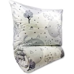 Brotex Bavlněné dětské povlečení do malé postýlky 90 × 135, 45 × 60 cm Zvířátka v zahradě