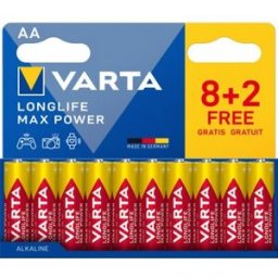 Varta Longlife Max Power 8+2 AA (Plastic free Double Blister)