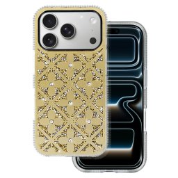 Kryt CASE Flower pro iPhone 17 Pro Max - Zlatý