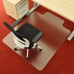 Průhledná ochranná podložka pod židli na koberec FLOMA OCMat Profi - 134 x 120 x 0,2 cm