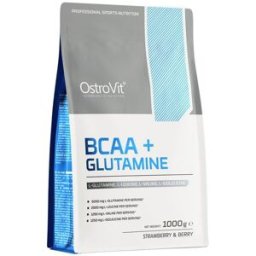 OstroVit - BCAA + Glutamin, 1000 g, Jahoda/Borůvka