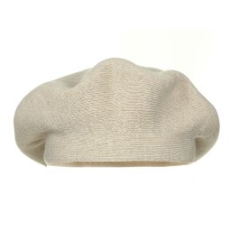 Dámský pletený baret, barva 1 béžová světlá