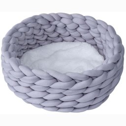 Pletený pelíšek Quapas! šedý 45cm