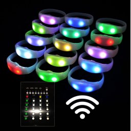 Sada - Profesionální DMX LED ovladač dosah 800m + ovládání 10 zón + LED náramky