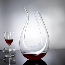 Karafa na víno luxusní 1500 ml - dekantér na víno ve tvaru U + čistící kuličky