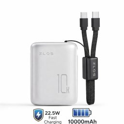 Mini powerbanka 10000 mAh 22,5 W - Nabíječka do kapsy s integrovaným kabelem USB-C