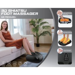 Masážní přístroj na nohy - multifunkční přístroj s ohřevem + vibrací + kompresí