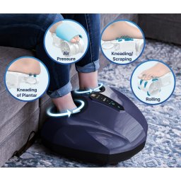 Masážní přístroj na nohy s vyhříváním – Tlaková a válečková masáž chodidel (60W)