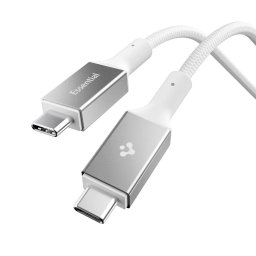 Kabel Spigen Essential EB10015CC USB-C 5Gbps USB 3.2 Gen1 100W 4K 1,5m - Bílý