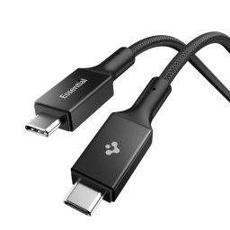 Kabel Spigen Essential EB10015CC USB-C 5Gbps USB 3.2 Gen1 100W 4K 1,5m - Černý