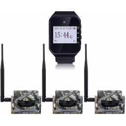 Lovecký alarmový systém 1 přijímač (hodinky) + 3 PIR senzory (bezdrátový SET)
