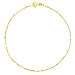 Silvego Zlatý náramek Singapur ze žlutého zlata - 1 mm - FNN1125BGY
