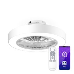 Klarstein ZenBreeze chytrý stropní ventilátor s osvětlením | 48 cm | 16 W | Tichý | LED | Akryl