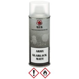MFH barva ARMY ve spreji 400ml LAK ČIRÝ MATNÝ