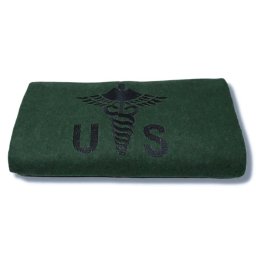 McGuire Gear deka US CADUCEUS vlněná 160 x 225 cm ZELENÁ