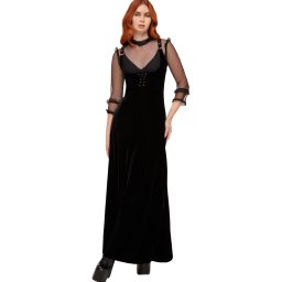 šaty dámské KILLSTAR - Veil Of Ashes Underbust - Black - KSRA014271