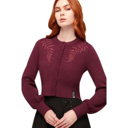 svetr dámský (cardigan) KILLSTAR - Fern Whisper - Purple - KSRA014286