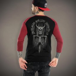 tričko pánské s 3/4 rukávem HYRAW - HORNED GRAY - 261LS01
