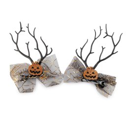 Párty sponky do vlasů Halloween / čarodějnice, barva 2 oranžová zlatá