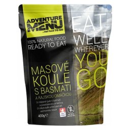 ADVENTURE MENU masovo-rýžové koule s rajskou omáčkou - ADM sterilizované hotové jídlo