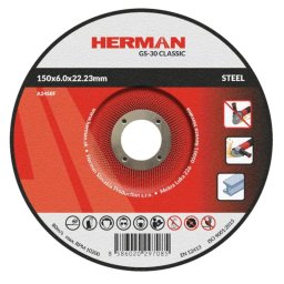 HERMAN Brusný kotouč na ocel 150x6,0x22,23 mm GS-30 Classic 15020107